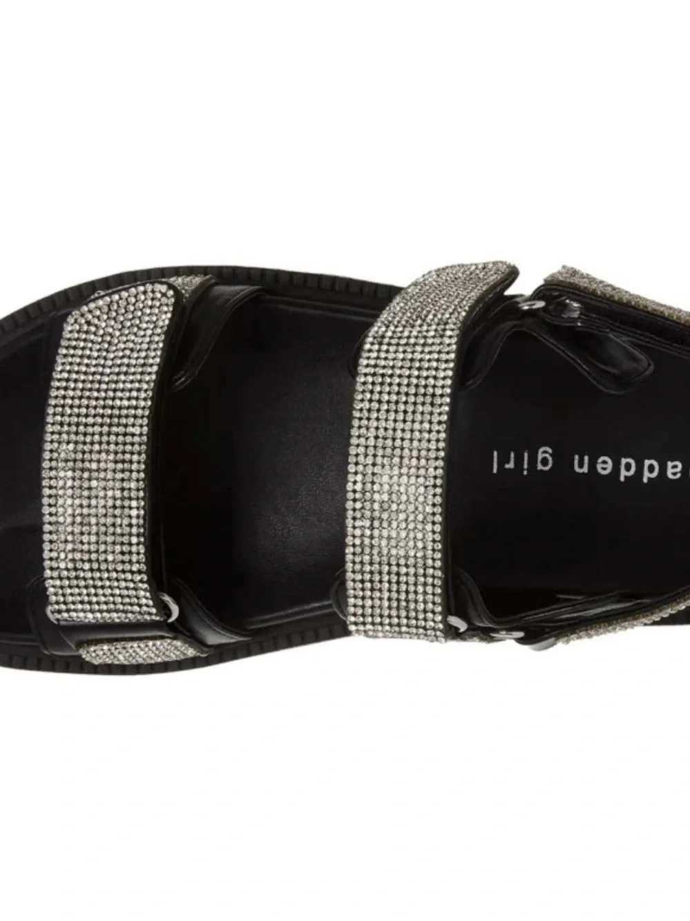 MADDEN AMORE-R Black CRYSTAL SPARKLE SANDALS Size 8 NEW IN BOX